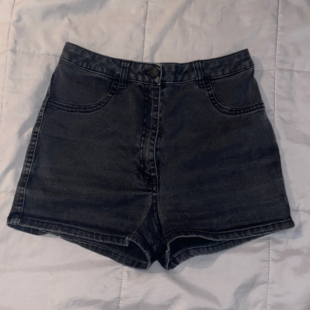 Brandy Melville Black High Waisted Denim Shorts